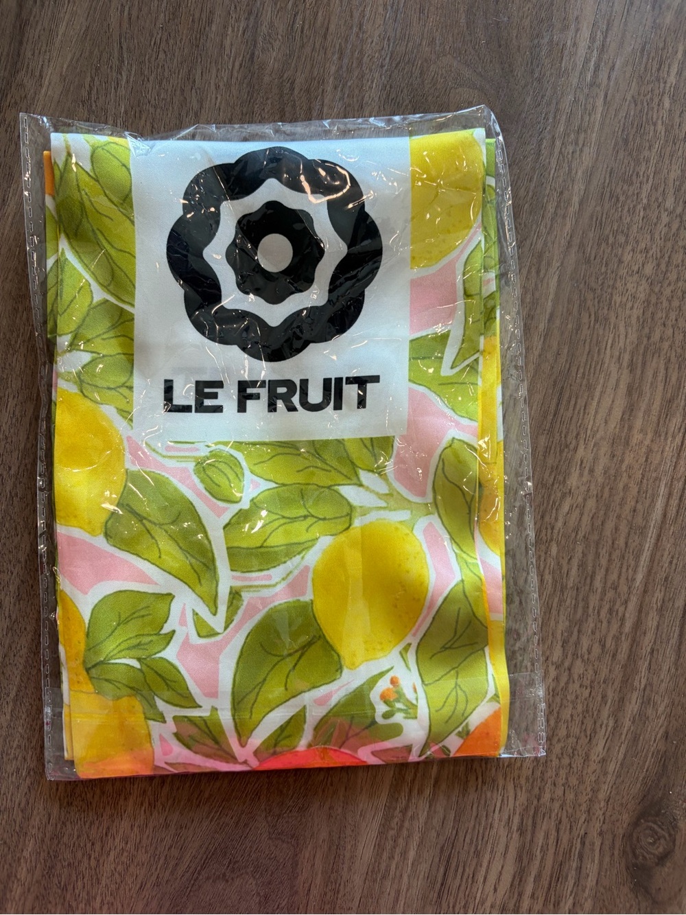 LE FRUIT Lemon Print Scarf - Yellow & Green